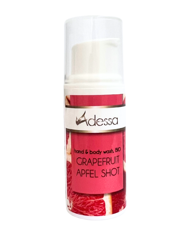 Adessa Handseife & Duschgel, BIO, Grapefruit-Apfel, Reisegröße