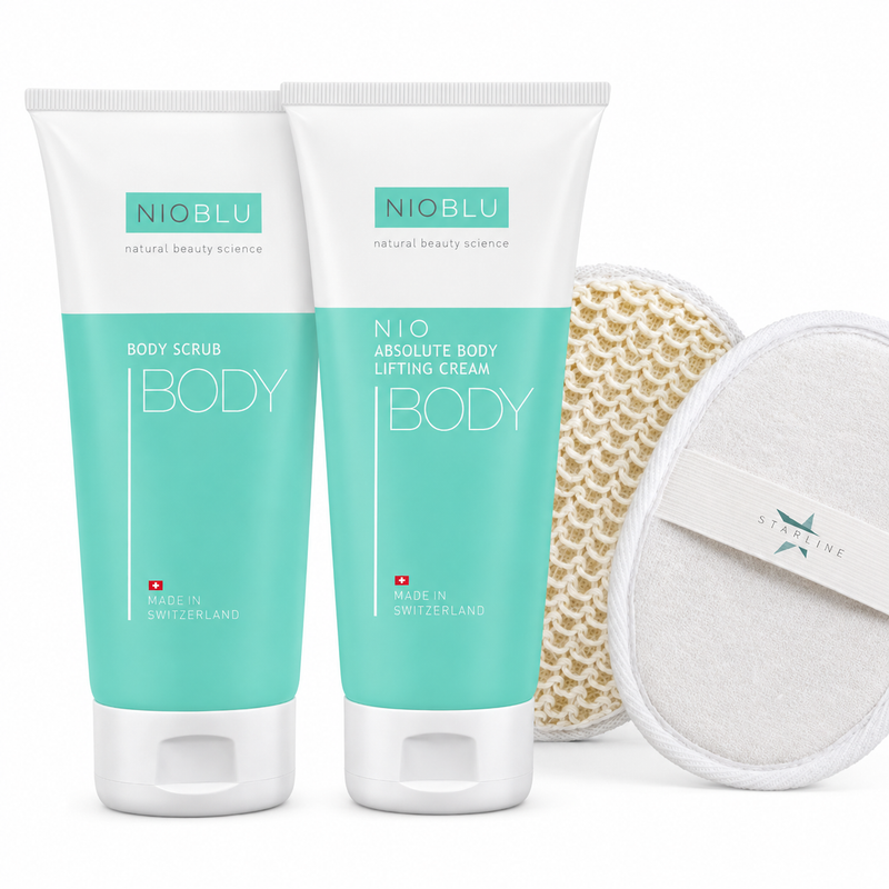 Nioblu NIO Body Spezial-Set 2 × 200 ml + Peelingschwamm