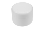 Kosmetik-Dose, Kunststoff, weiß mit Innendeckel, für 50 ml