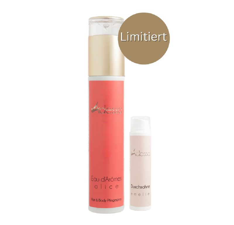 Adessa Haar- und Körperpflegespray alice & Reisegröße Duschsahne Emilie