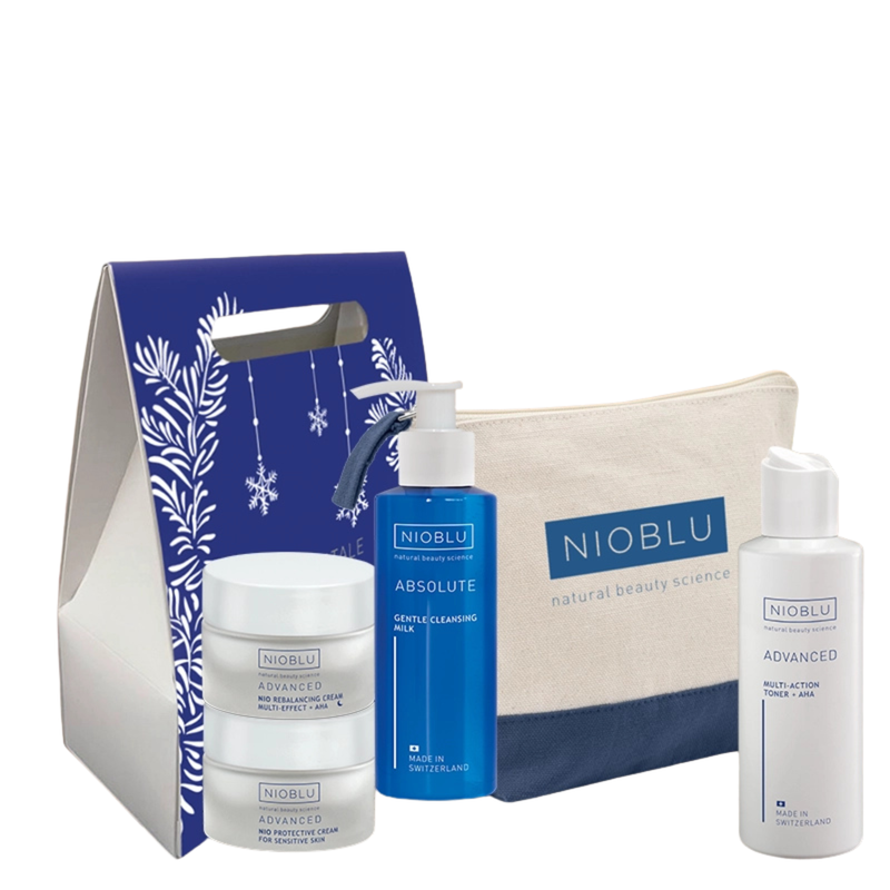 Nioblu Set Cleanse & Hydrate Christmas Edition mit Toner, Mizellenwasser, H24 und Kosmetiktasche