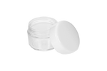 Kosmetik-Dose, Kunststoff, weißer Deckel, für 6 ml
